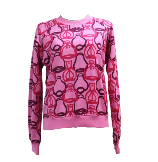 Hermes Rose Tapioca Cotton Crew Neck Sweatshirt