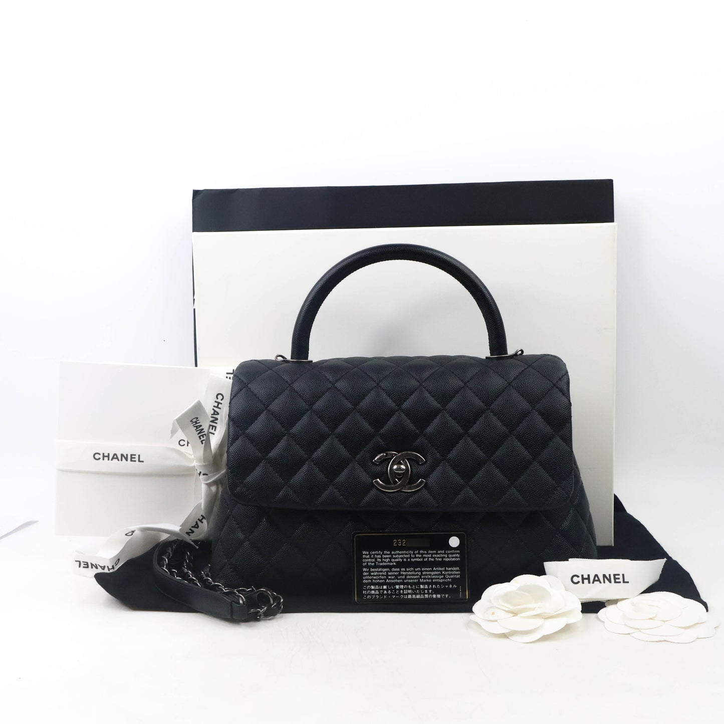 Chanel Coco Handle 11" Black Caviar