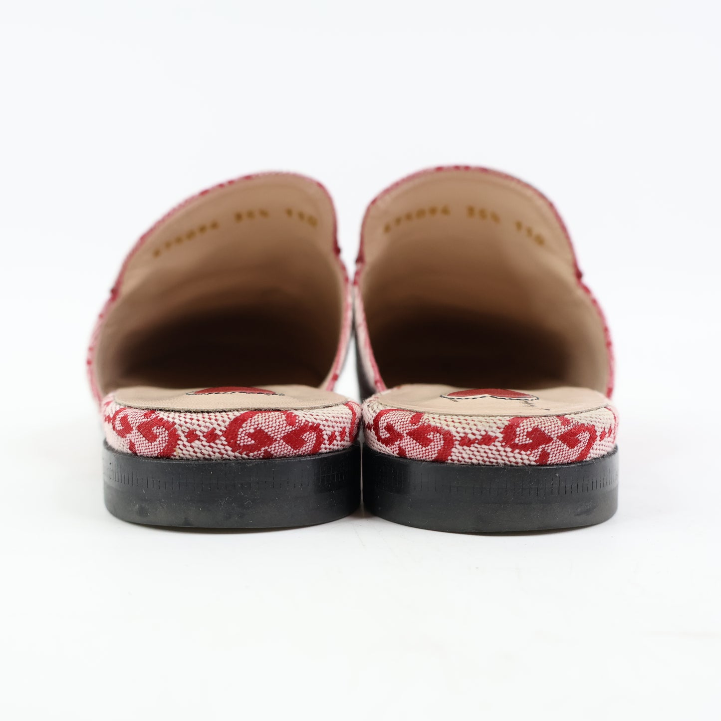 Gucci Sandals Mules Canvas Red 35.5