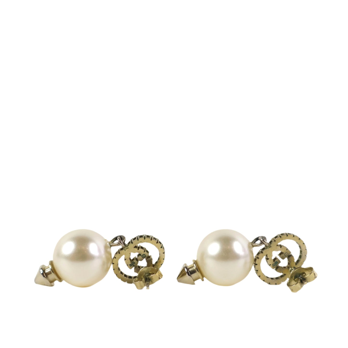 Gucci Earrings GG Crystal Pearl Drop