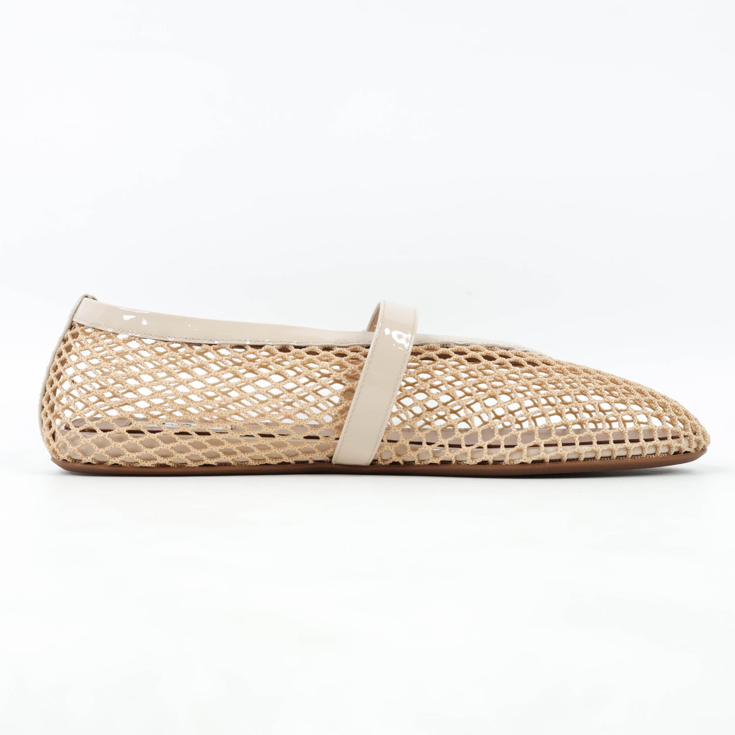 Alaia Ballet Flats Fishnet Patent 38