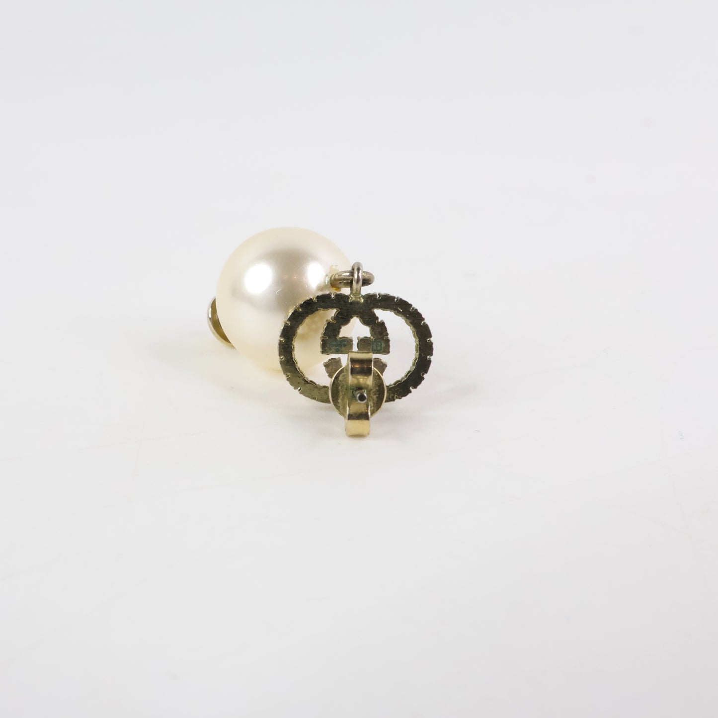 Gucci Earrings GG Crystal Pearl Drop