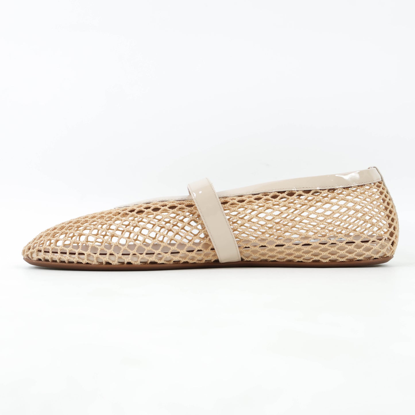 Alaia Ballet Flats Fishnet Patent 38