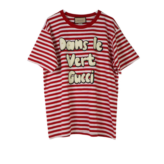 Gucci T-shirt Stripe Red White