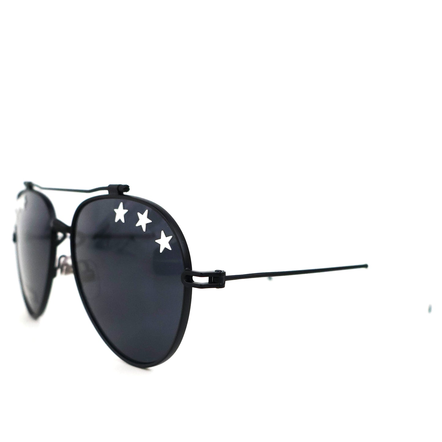 Givenchy White Satr Black Aviator Sunglasses