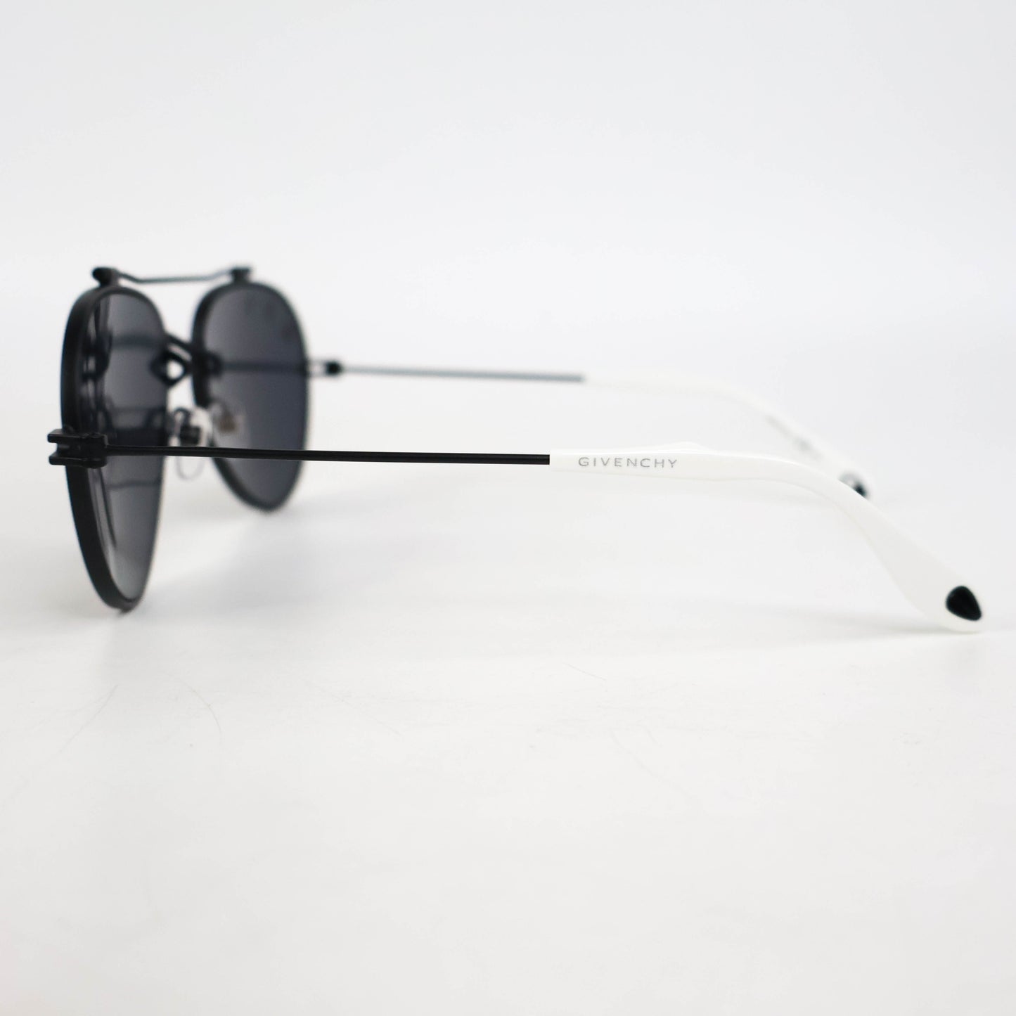 Givenchy White Satr Black Aviator Sunglasses