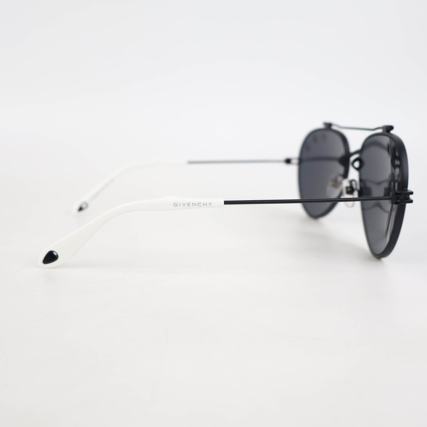 Givenchy White Satr Black Aviator Sunglasses