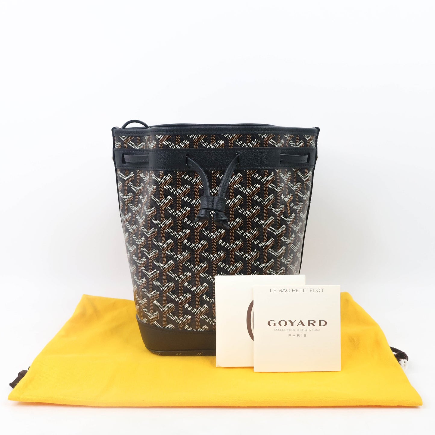 Goyard Petit Flot Bucket Bag Black