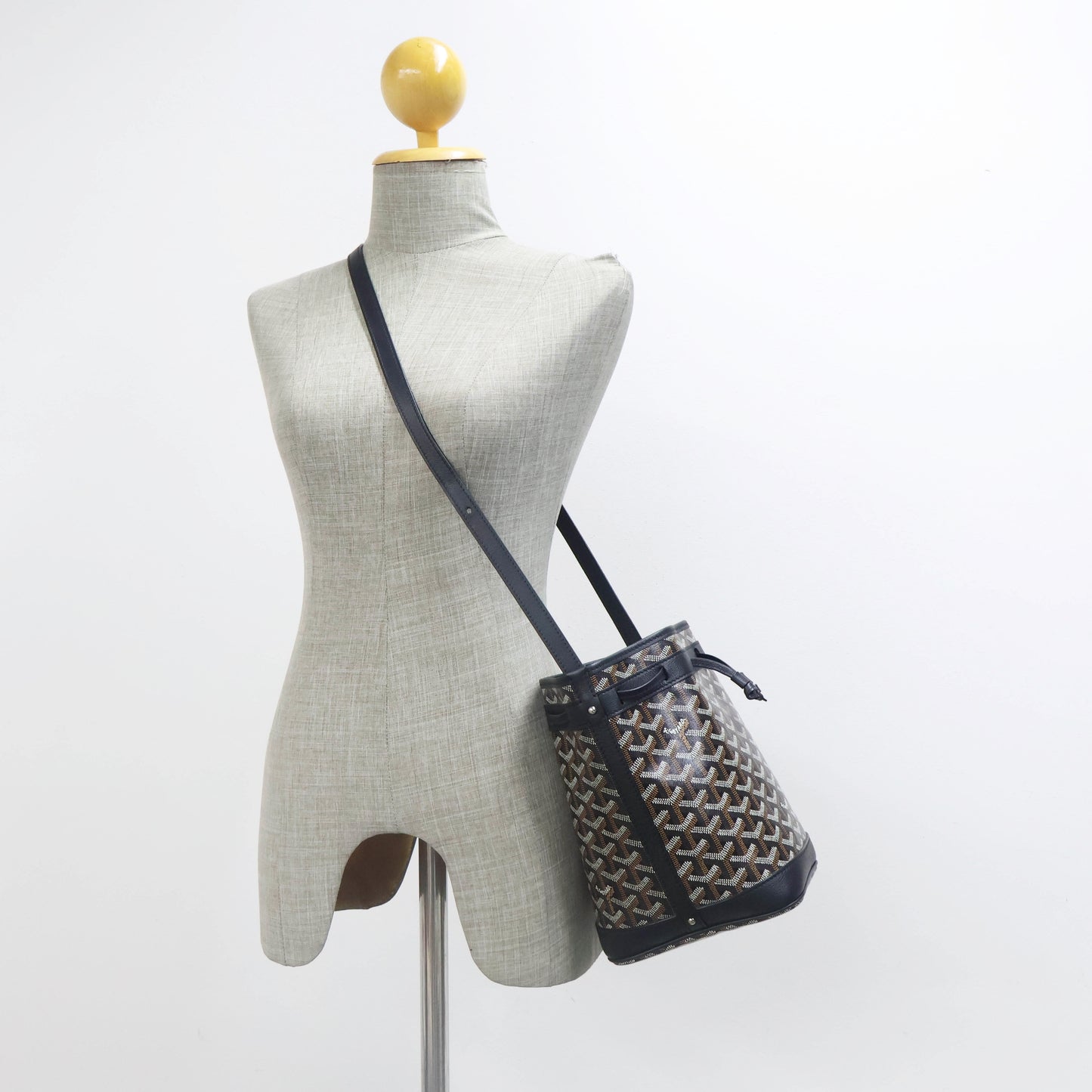 Goyard Petit Flot Bucket Bag Black