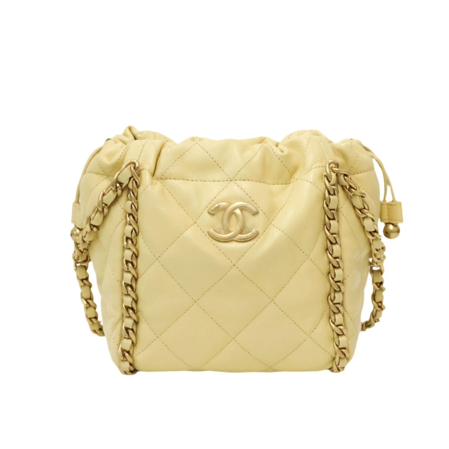 Chanel Bucket Bag Light Yellow GHW