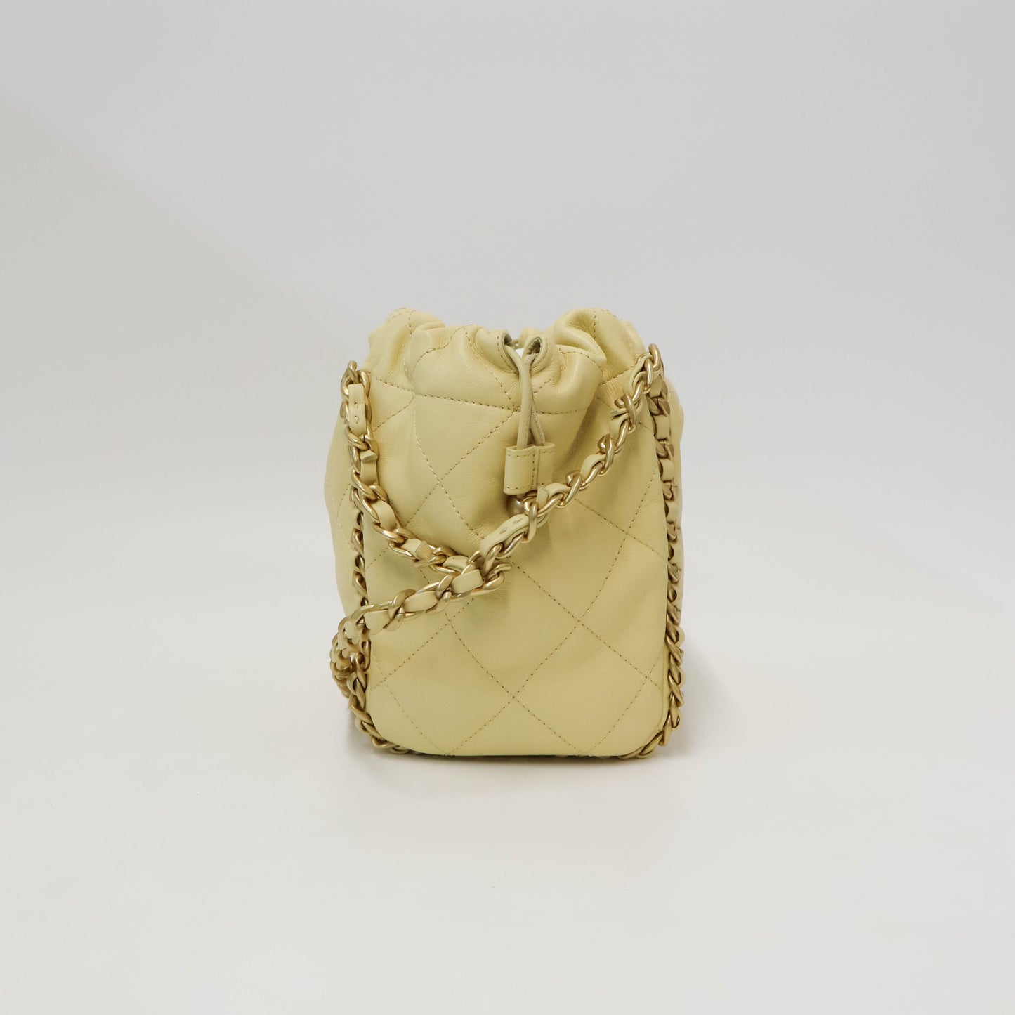 Chanel Bucket Bag Light Yellow GHW