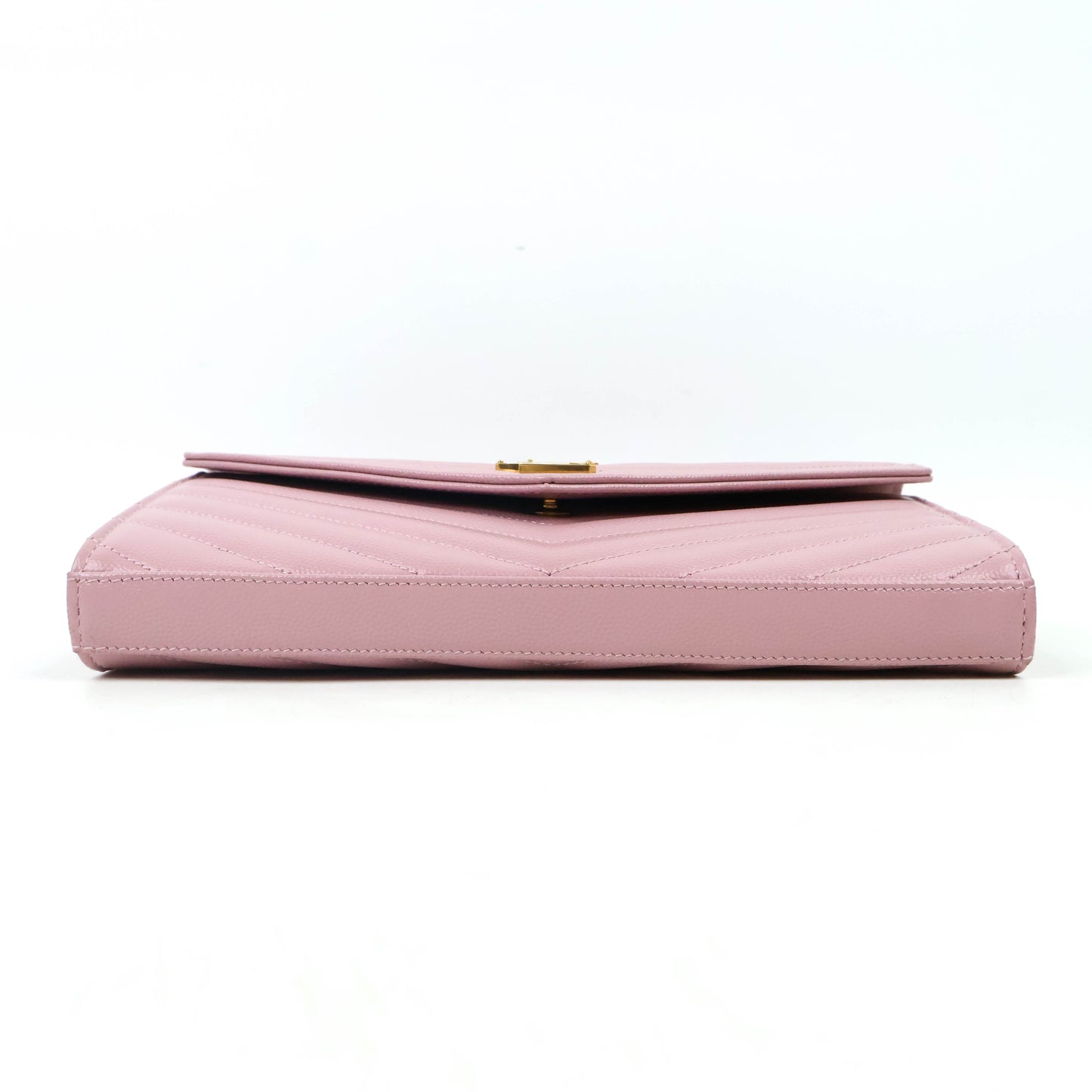 Saint Laurent Wallet On Chain Chevron Pink