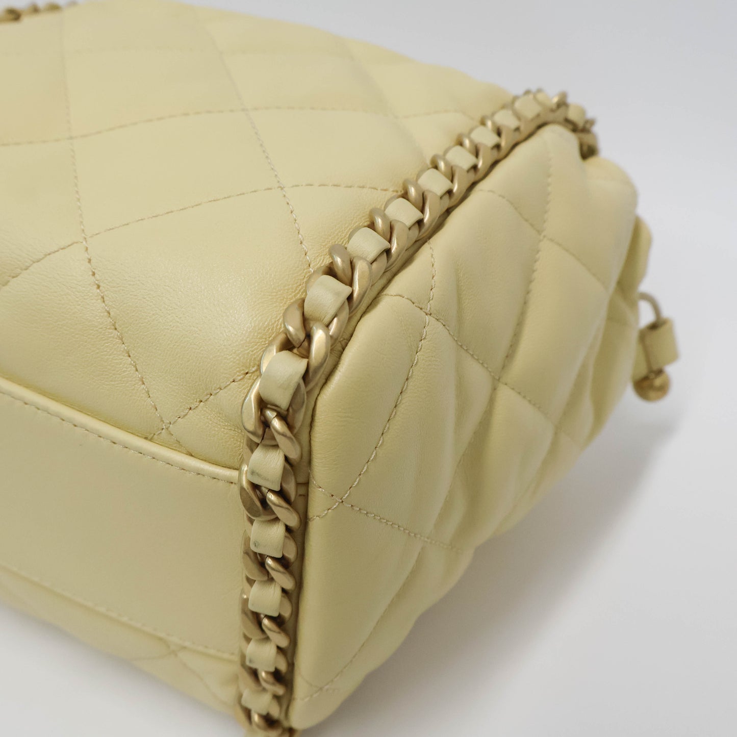 Chanel Bucket Bag Light Yellow GHW