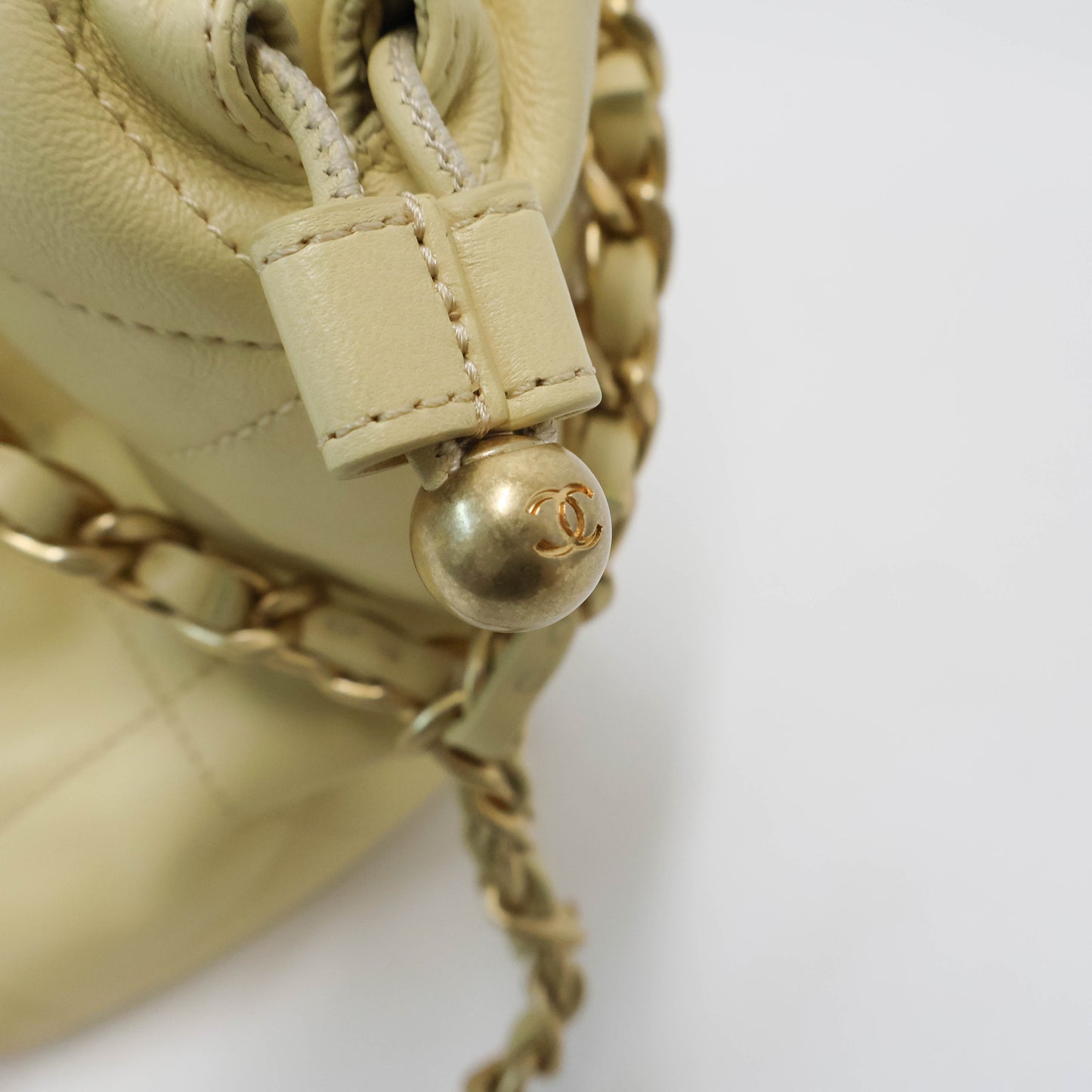 Chanel Bucket Bag Light Yellow GHW