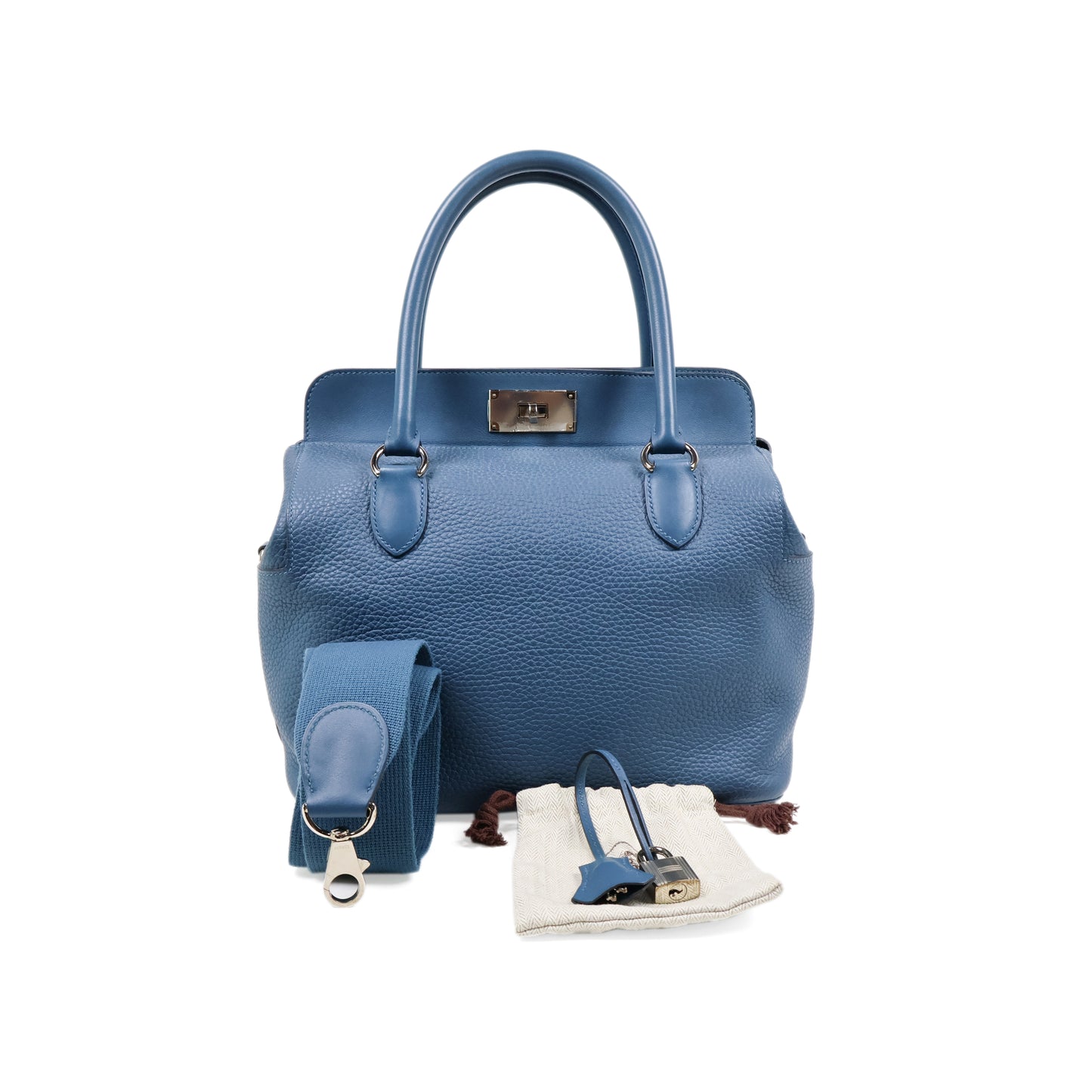 Hermes Toolbox26 Blue Colvert PHW Clemence Swift