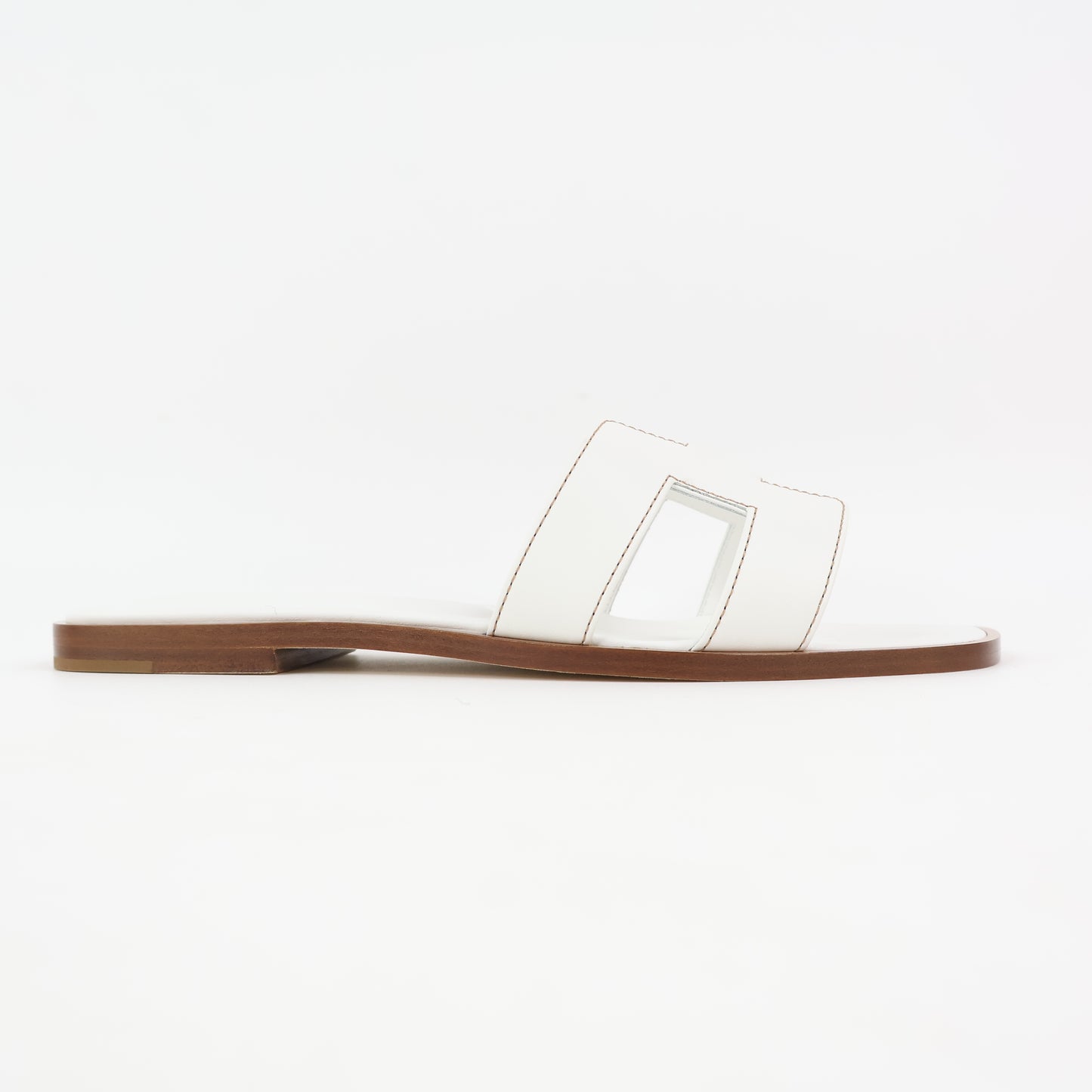 Hermes Oran Sandals White 37