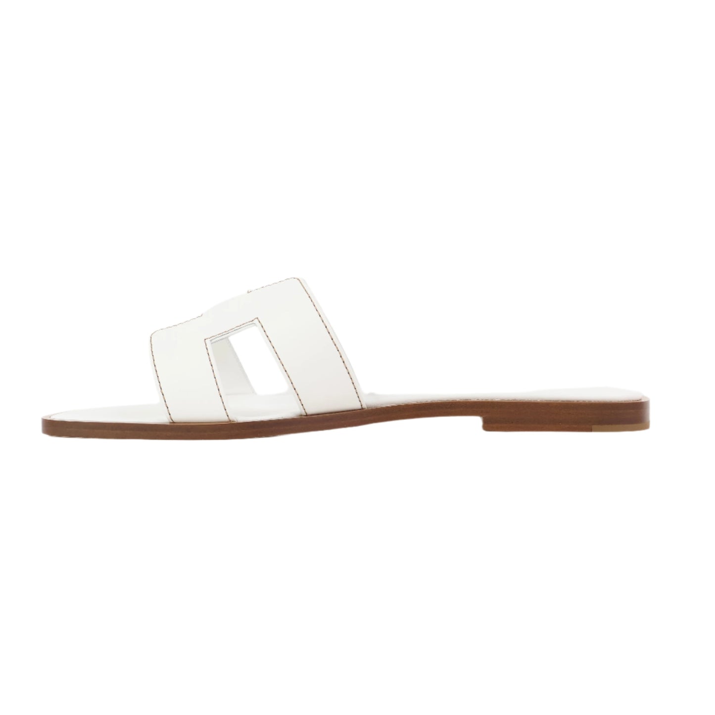 Hermes Oran Sandals White 37