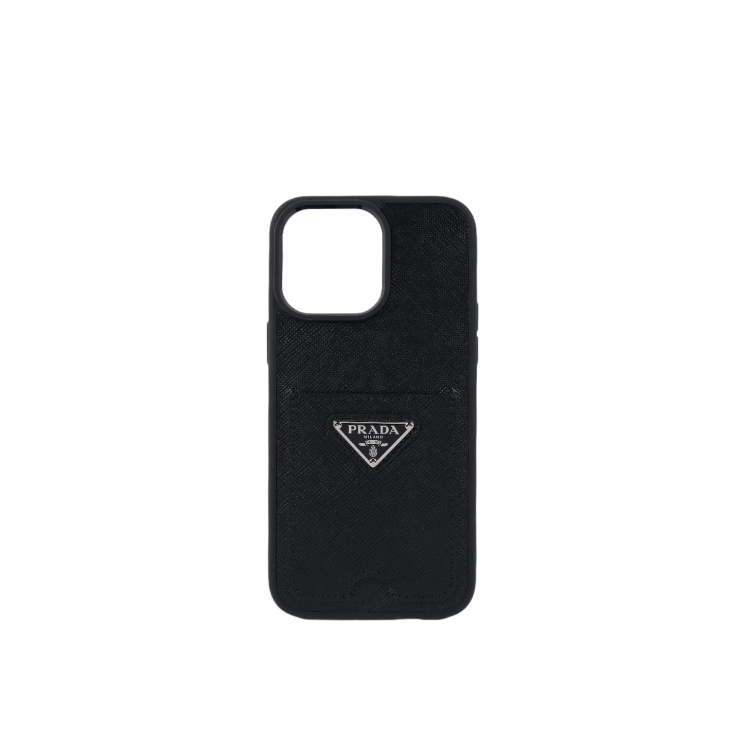 Prada Iphone 15 PM Case Saffiano Black