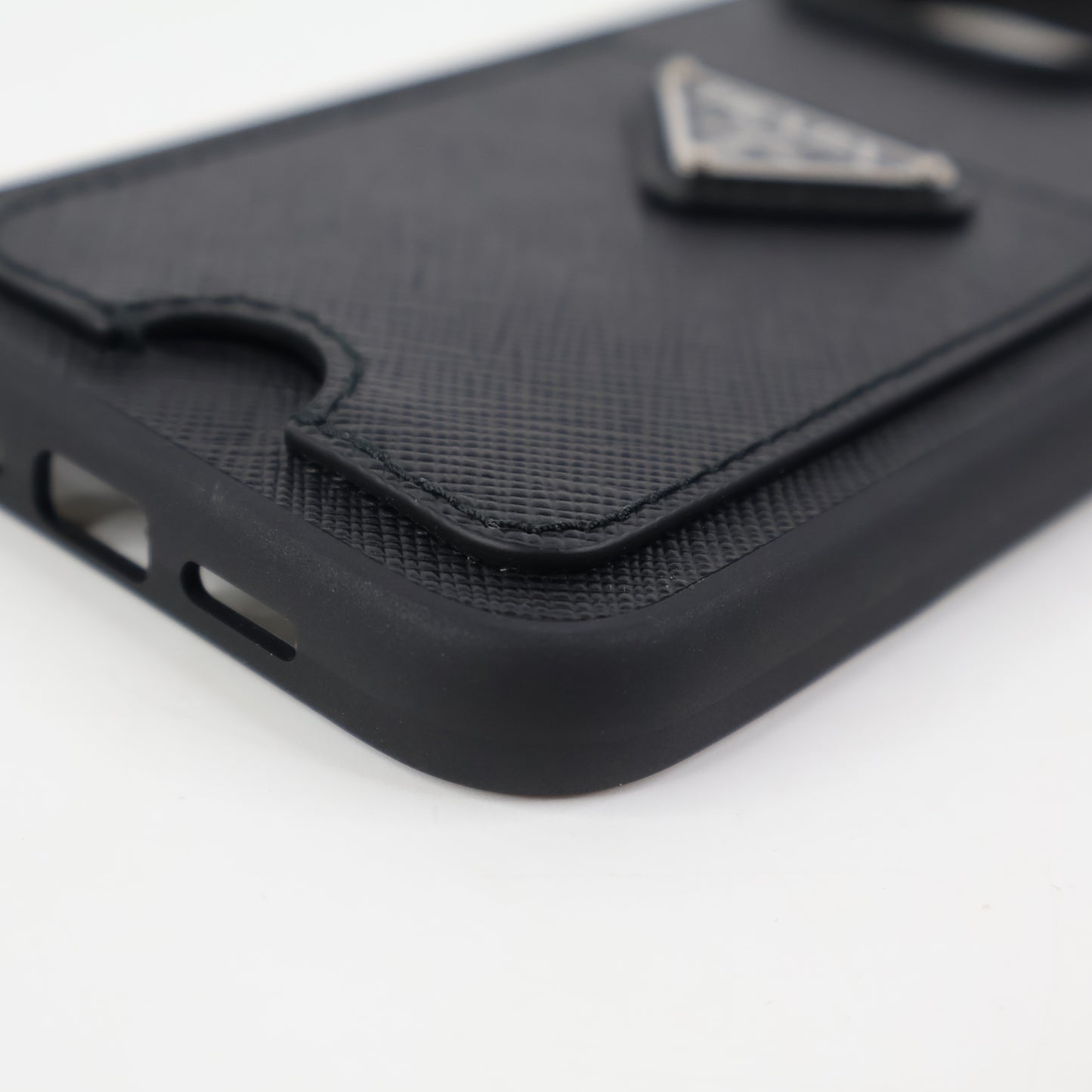 Prada Iphone 15 PM Case Saffiano Black