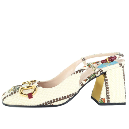 Gucci Sling Back Pumps Horsebit 38.5