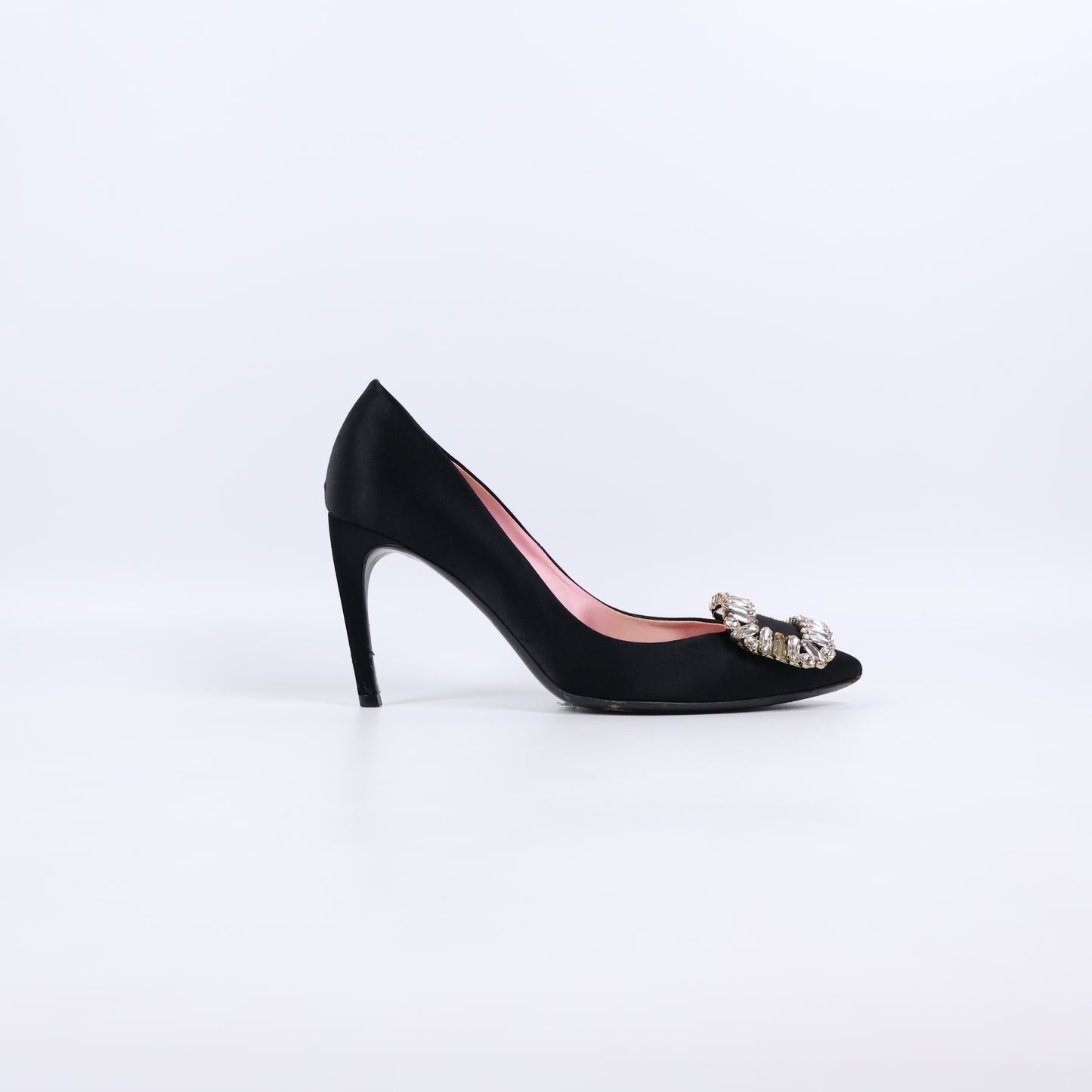 Roger Vivier Pumps Satin Black Crystal