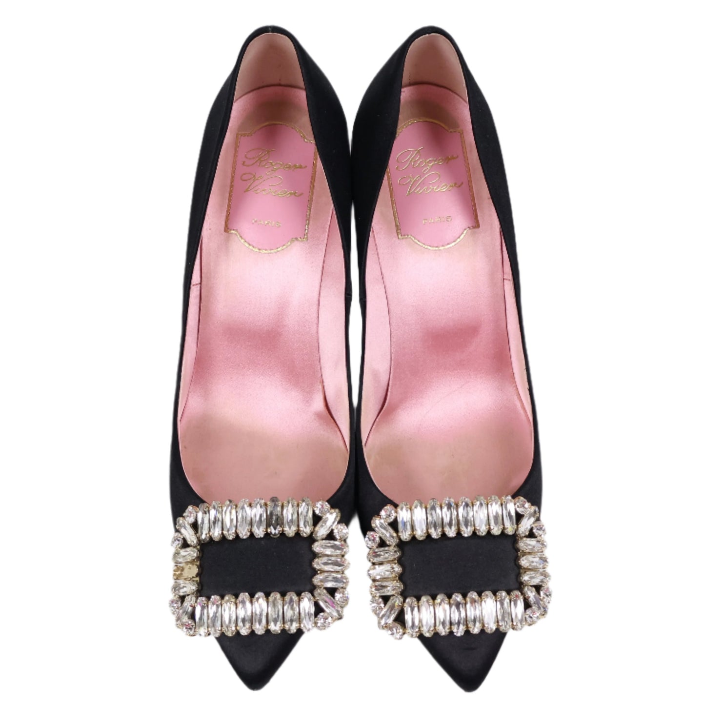 Roger Vivier Pumps Satin Black Crystal