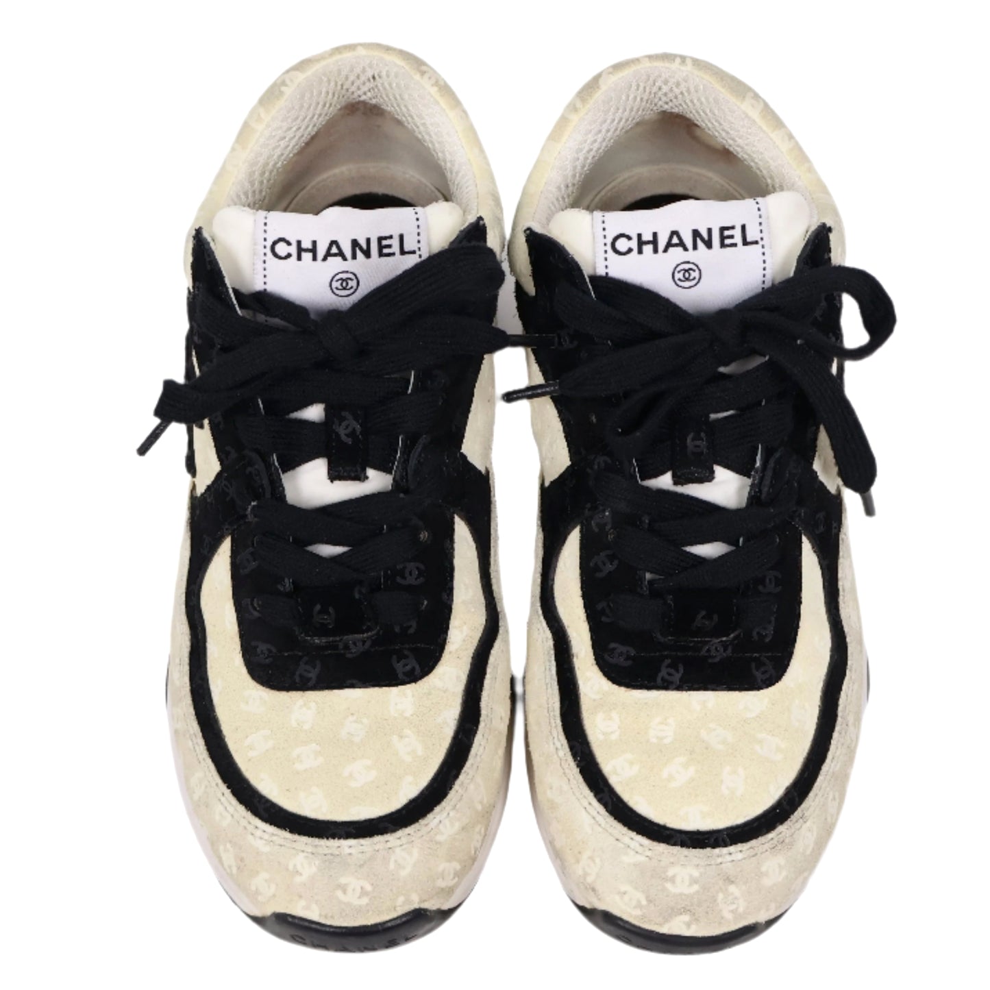 Chanel Sneakers Suede White Black