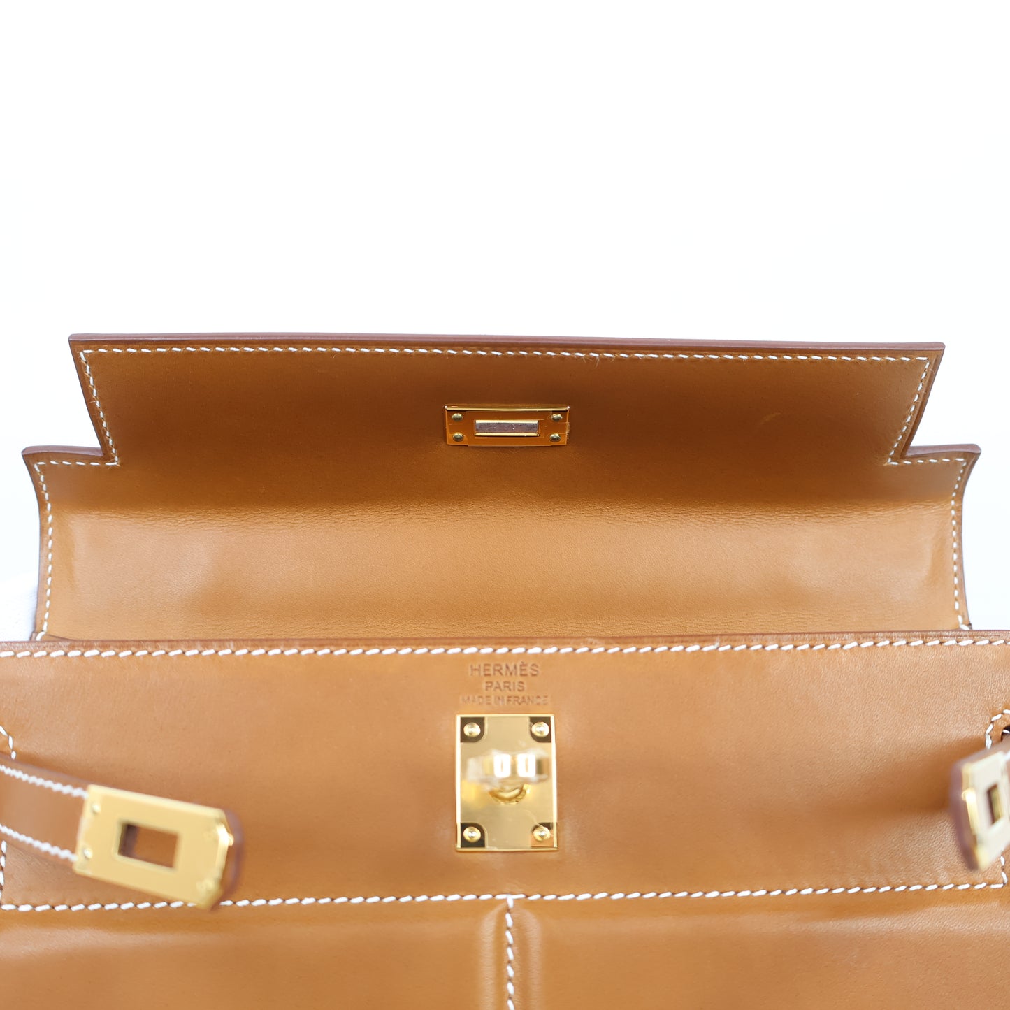 Hermes Kelly25 Pad Fauve Barenia Sellier GHW