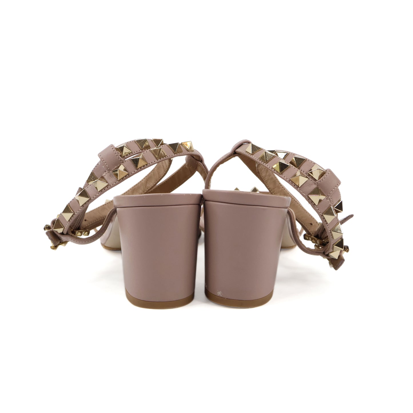 Valentino Sandals Ankle Strap Rockstud Nude