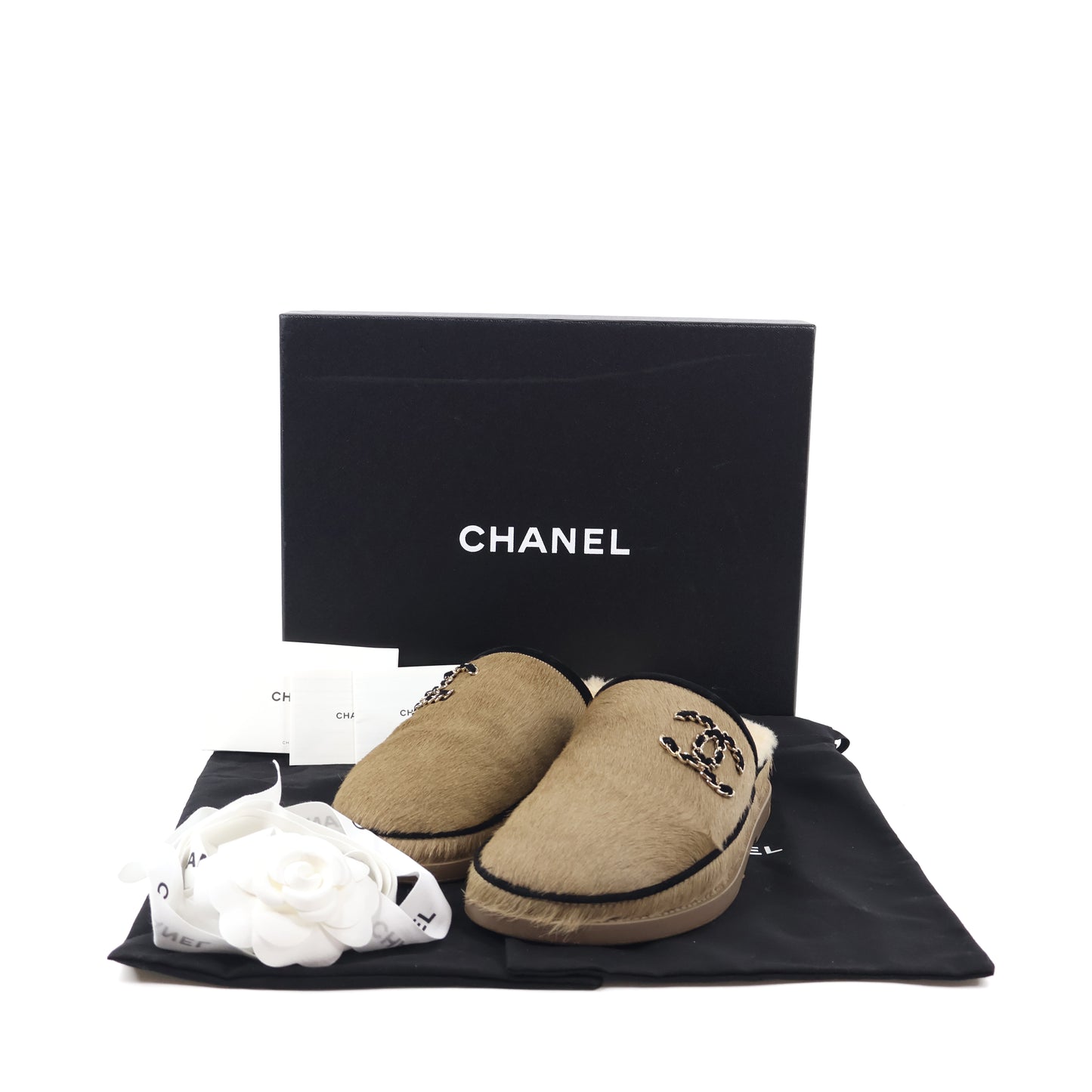 Chanel Sandals Mule Fur