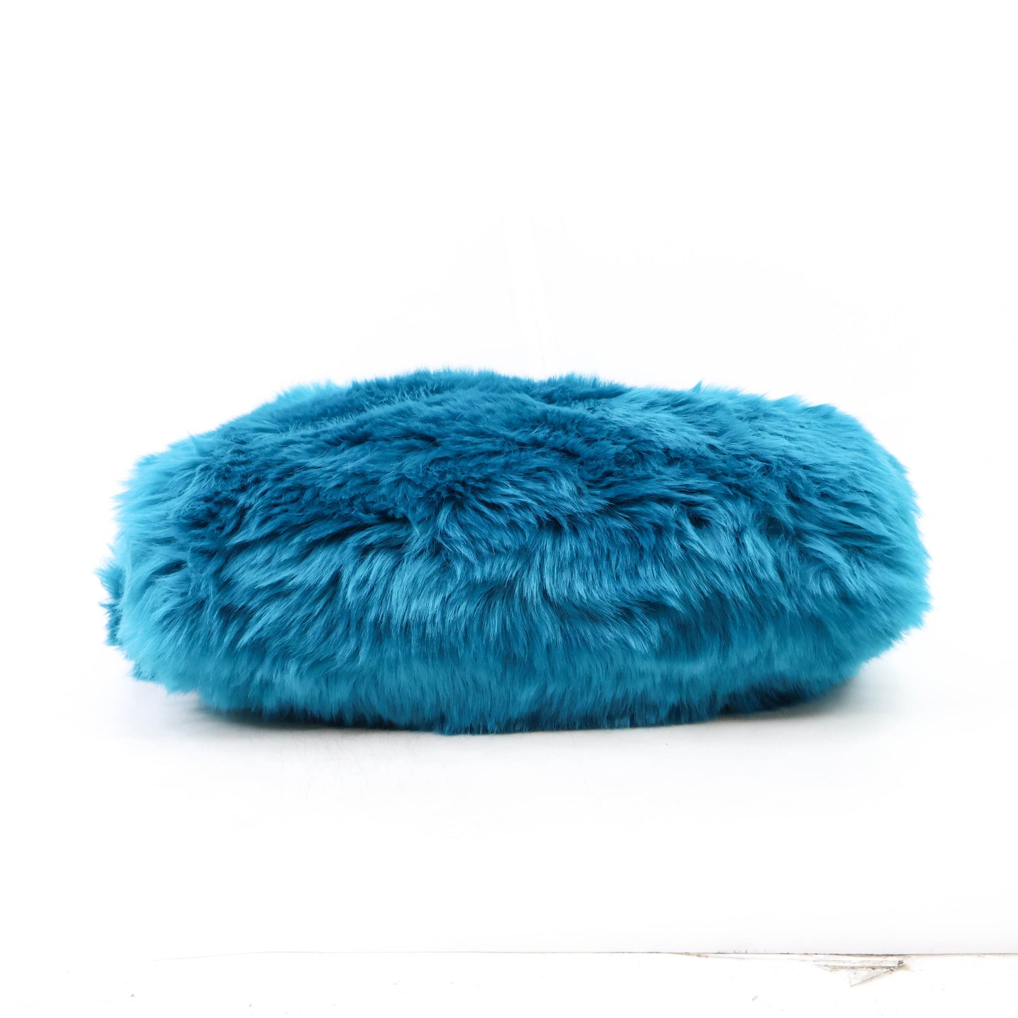 JW Anderson Chain-Embellished Faux fur Shoulder Bag Blue