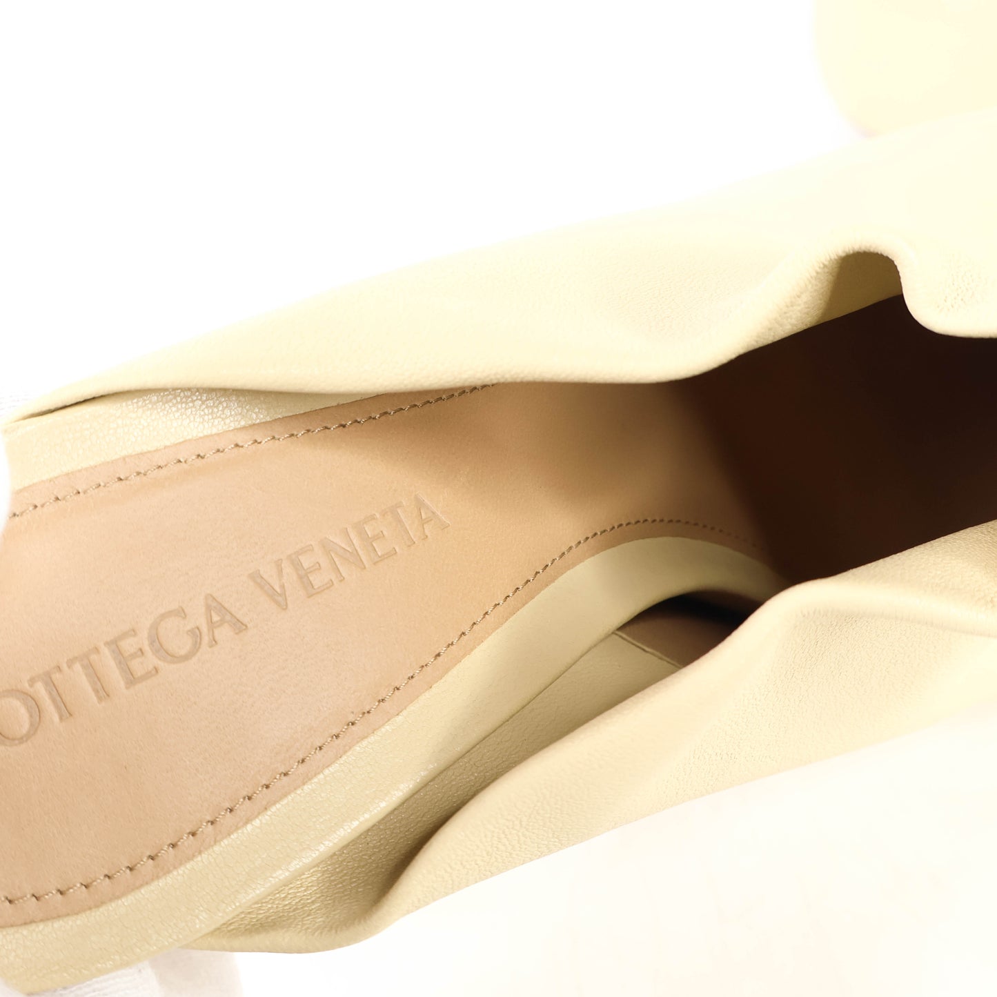 Bottega Veneta Heels Stretch Nappa Mules Light Beige 37