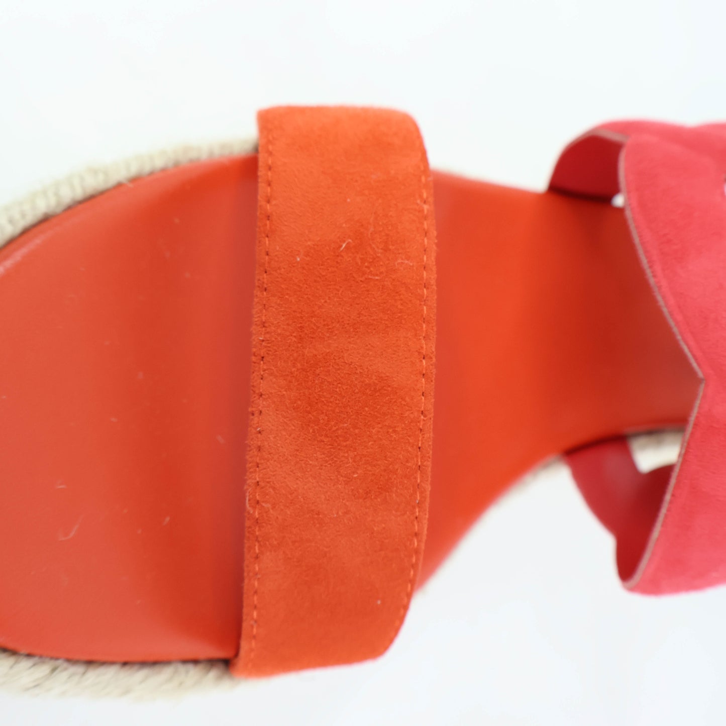 Hermes Ithea 30 Espadrilles Rouge Cinetique Orange Capucine 39