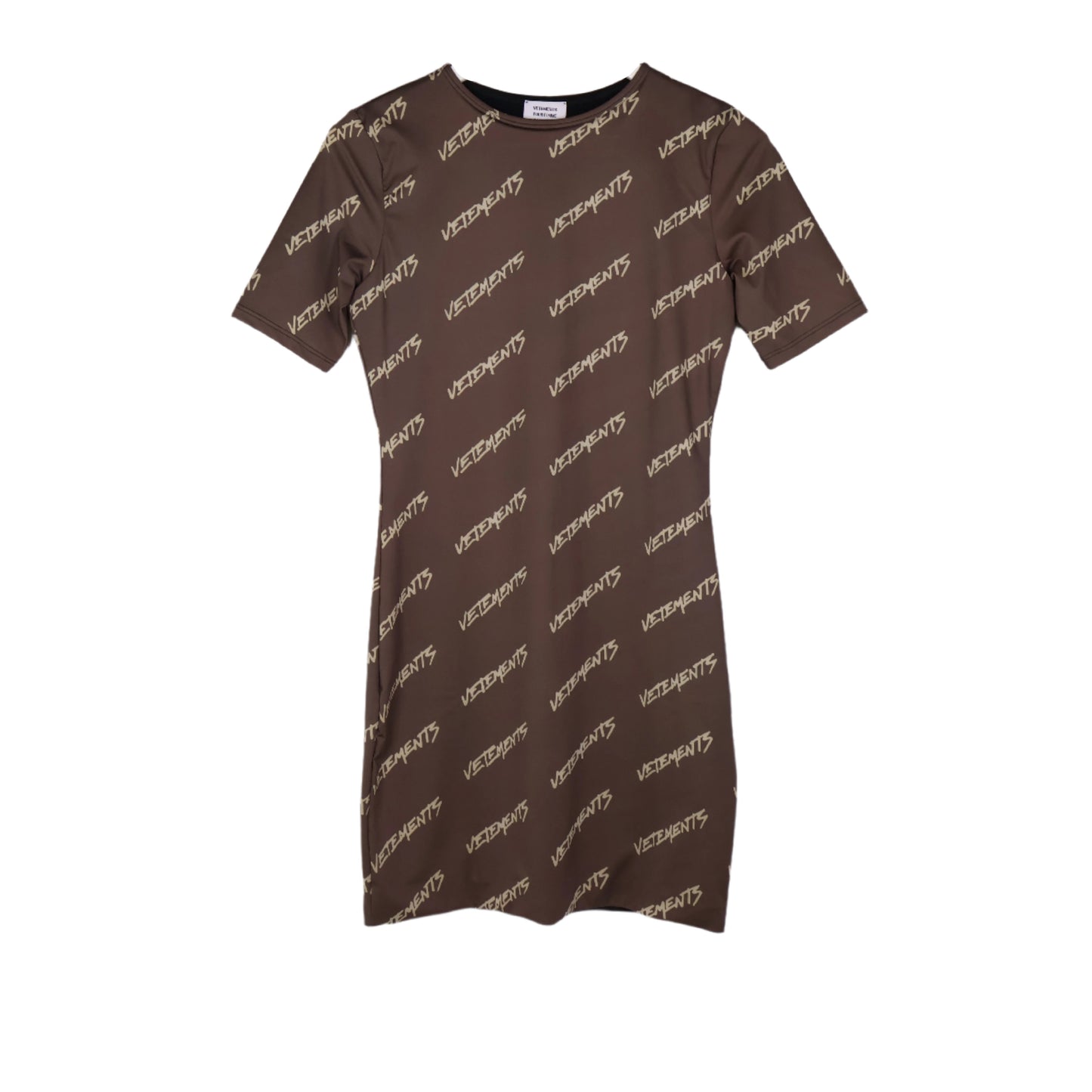 Vetments Dress Brown Print Logo