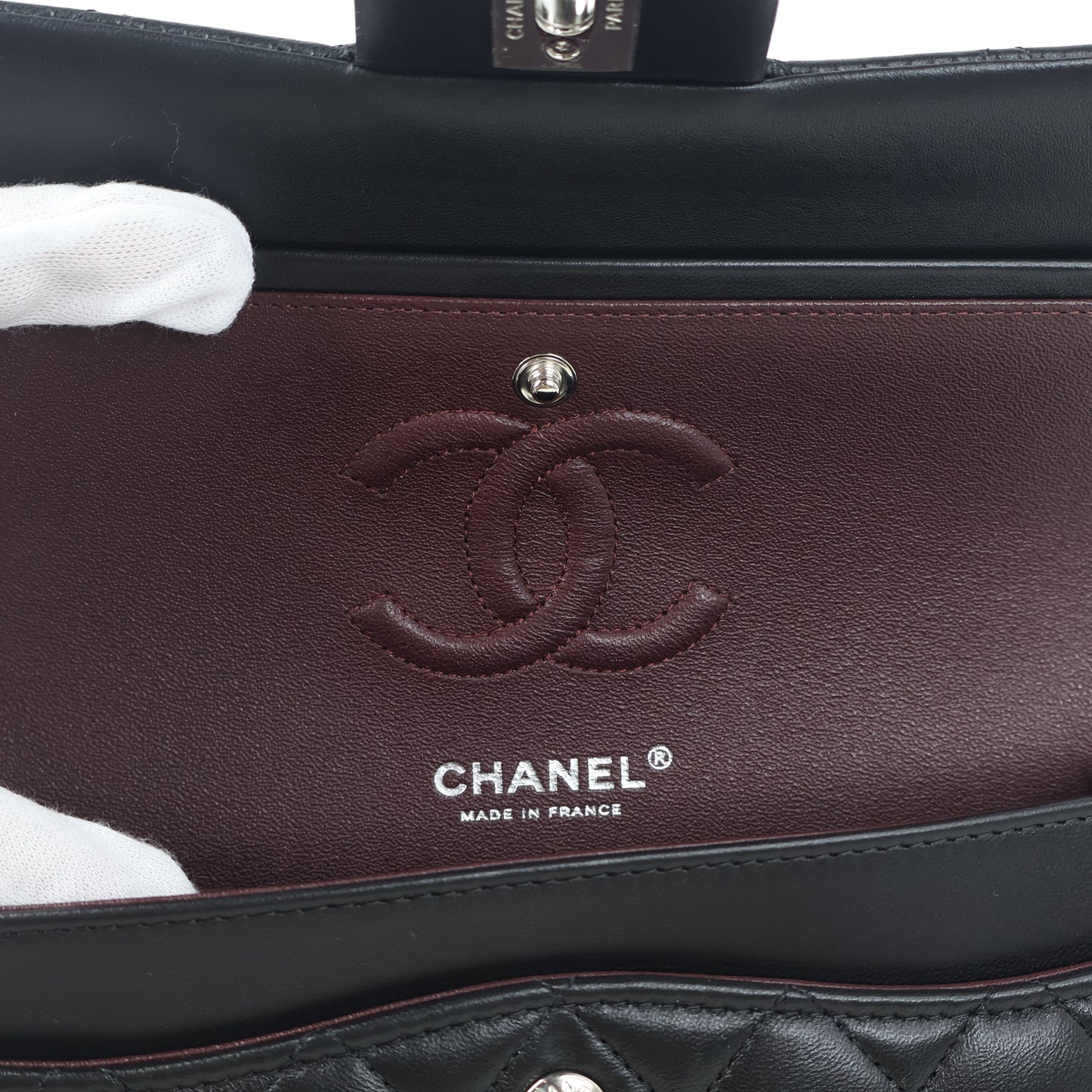 Chanel Classic 9" Black SHW Lambskin