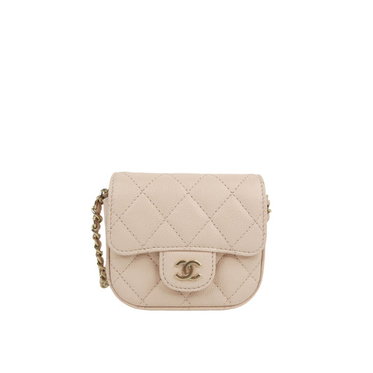 Chanel O-purse Vanity Light Beige Caviar GHW