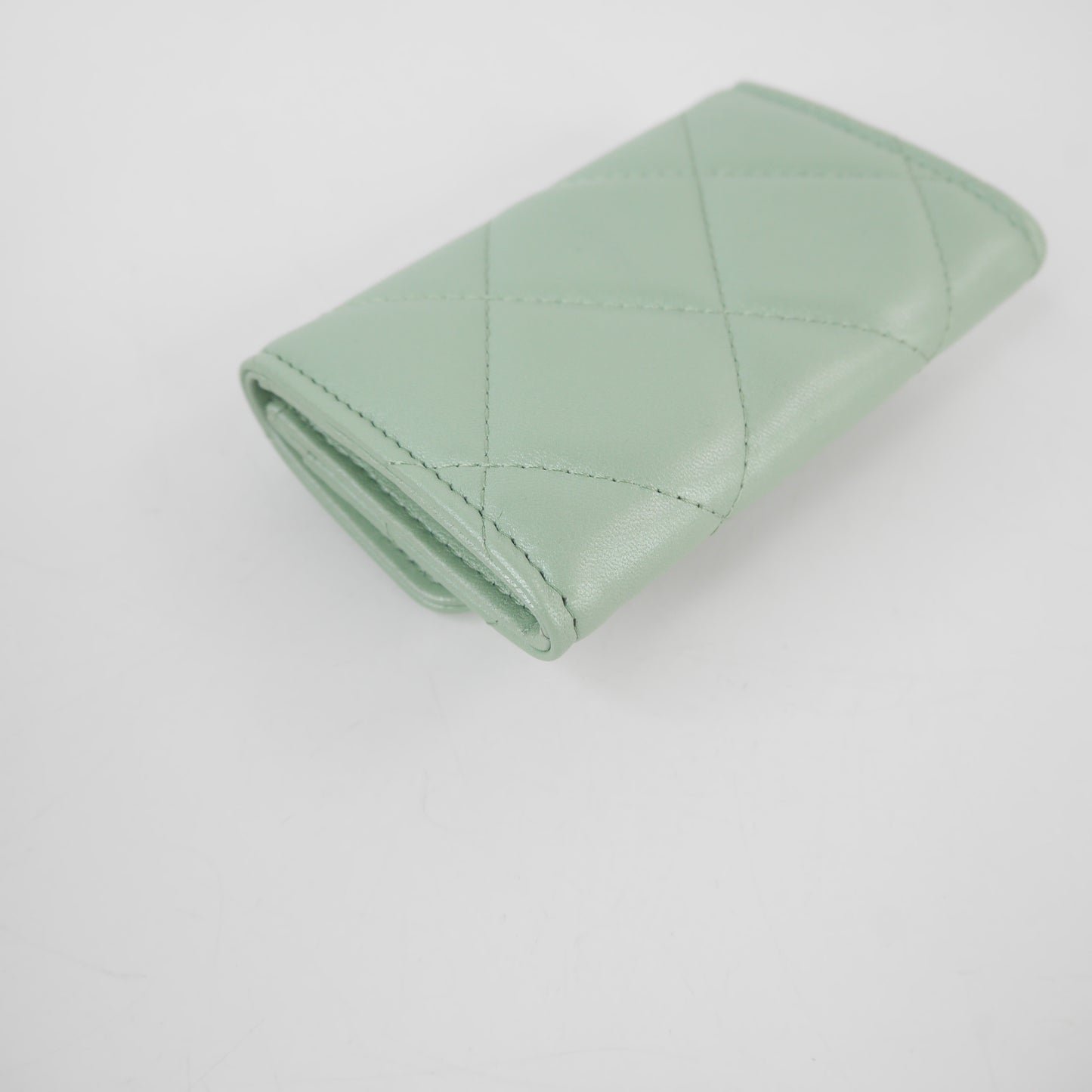 Chanel 19 Card Holder Green Lambskin