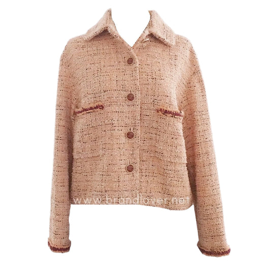 Chanel Jacket Tweed Pink