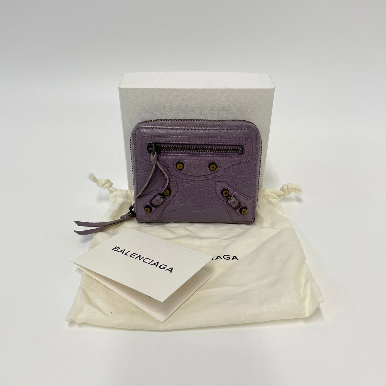 Balenciaga Zippy Short Wallet Purple