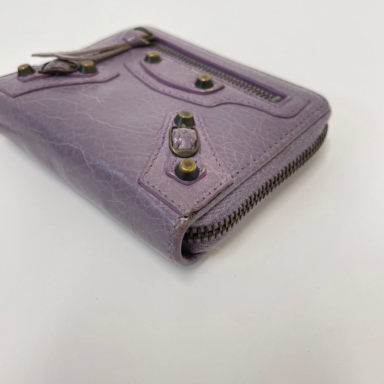 Balenciaga Zippy Short Wallet Purple