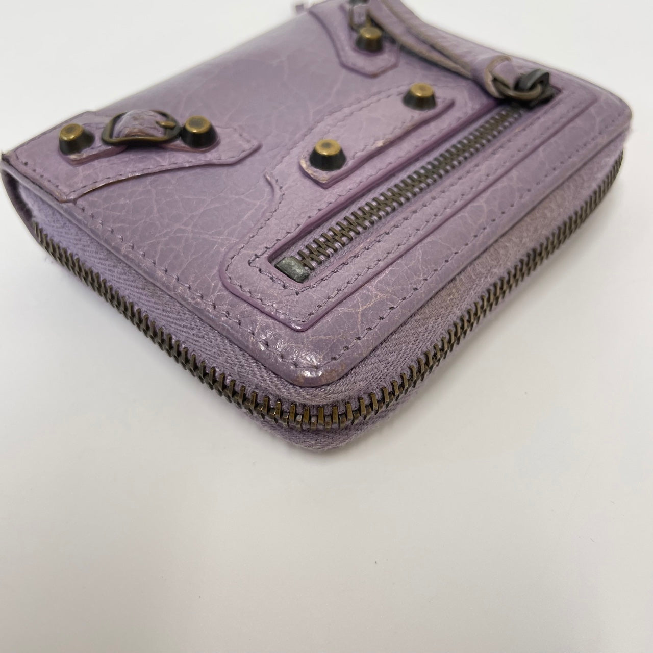 Balenciaga Zippy Short Wallet Purple