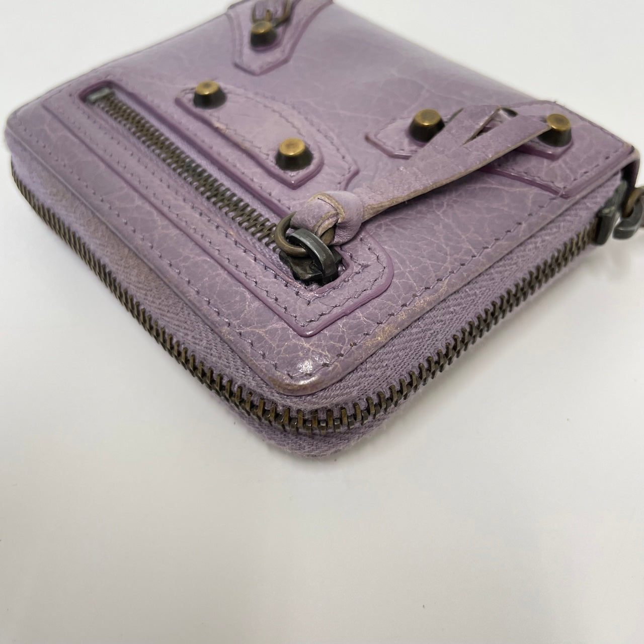 Balenciaga Zippy Short Wallet Purple