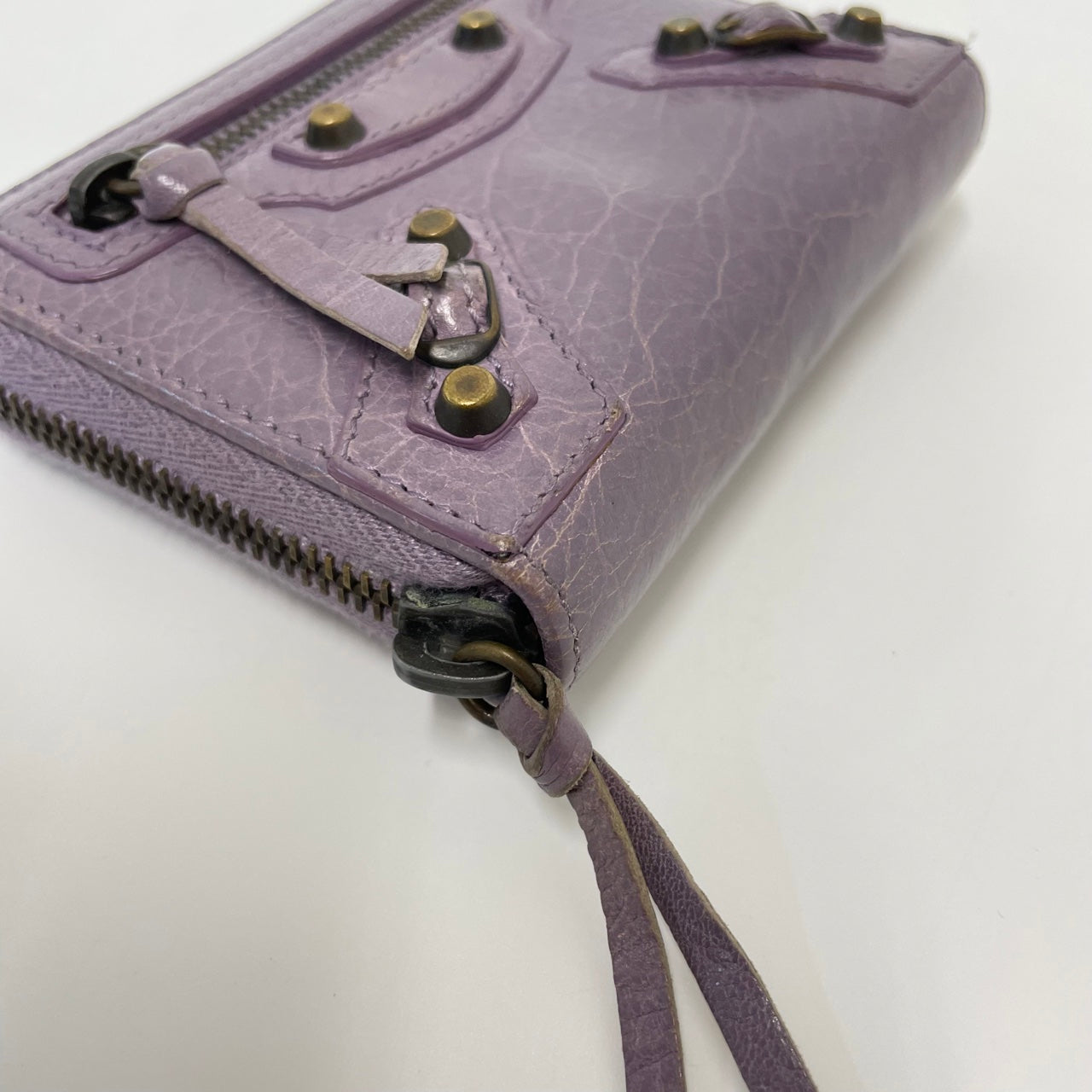 Balenciaga Zippy Short Wallet Purple