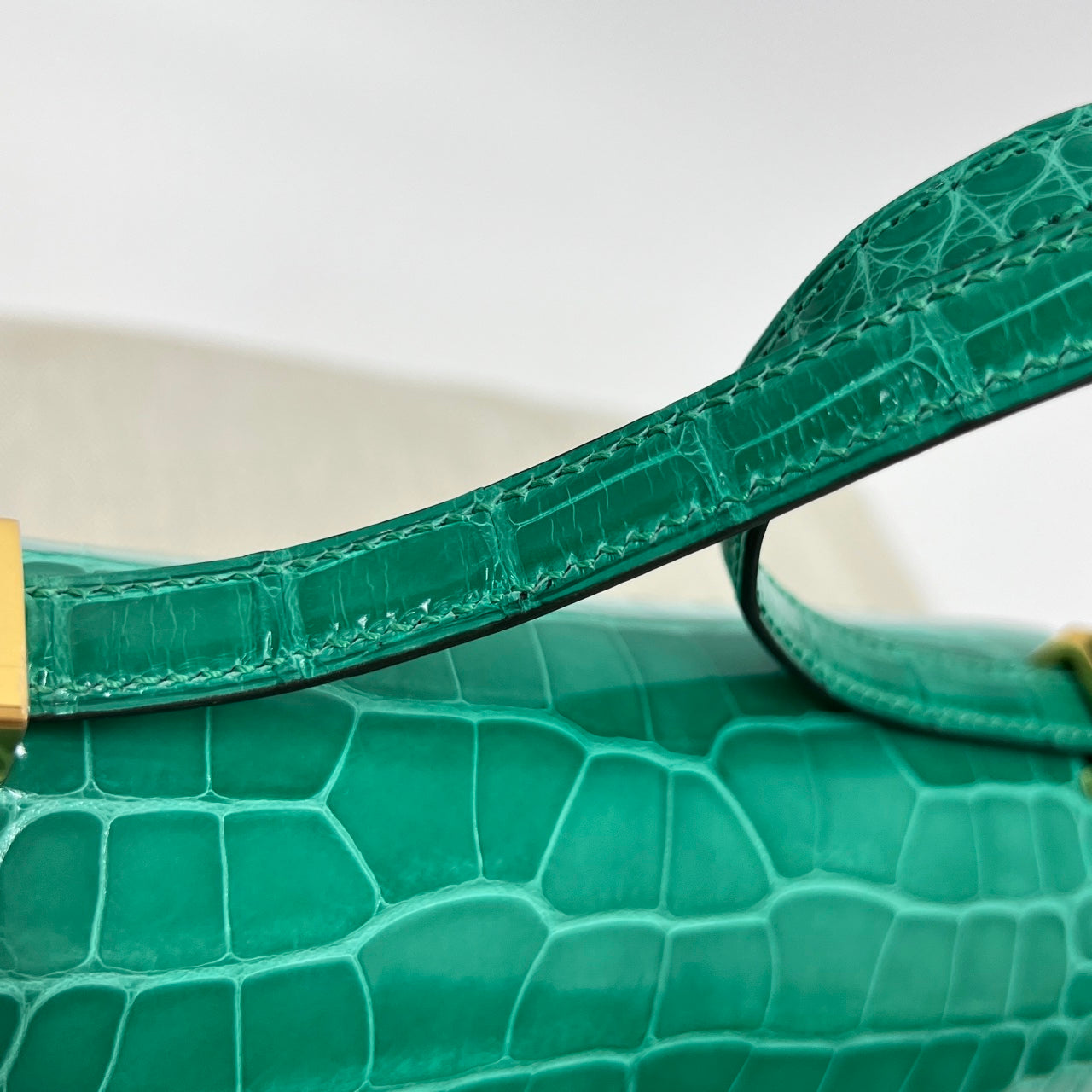 Hermes Shiny Alligator Constance 18 Vert Jade